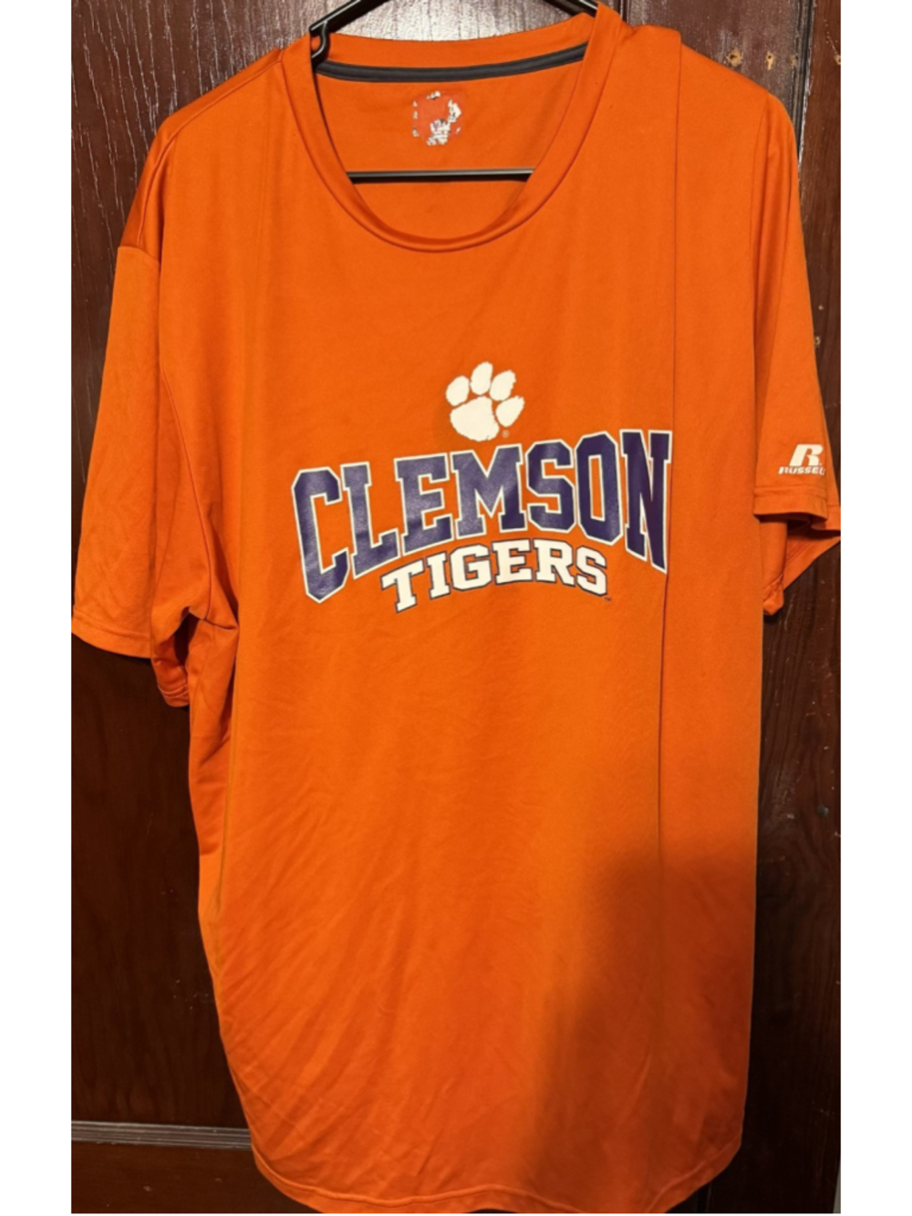 Clemson Tigers Russell Athletic T-shirt Men Sz XL (?) Orange